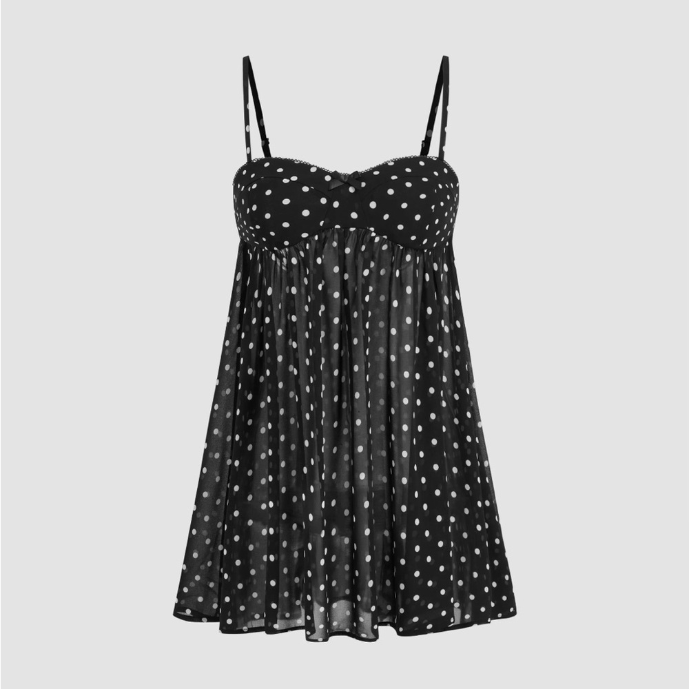 Cider Black Polka Dot Dress
